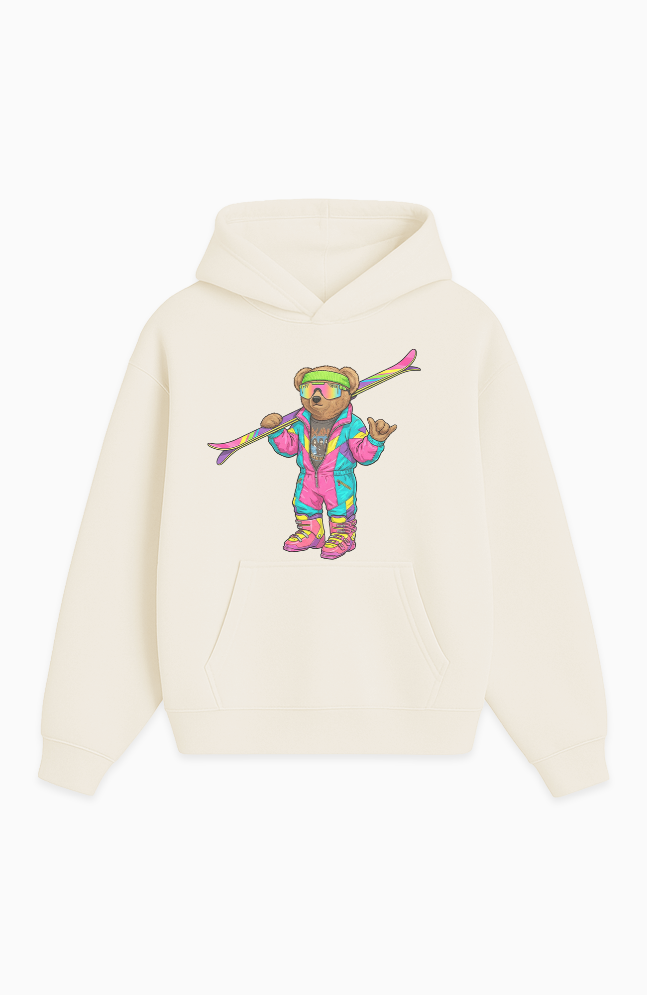 RETRO APRÈS SKI BEAR OVERSIZED HOODIE