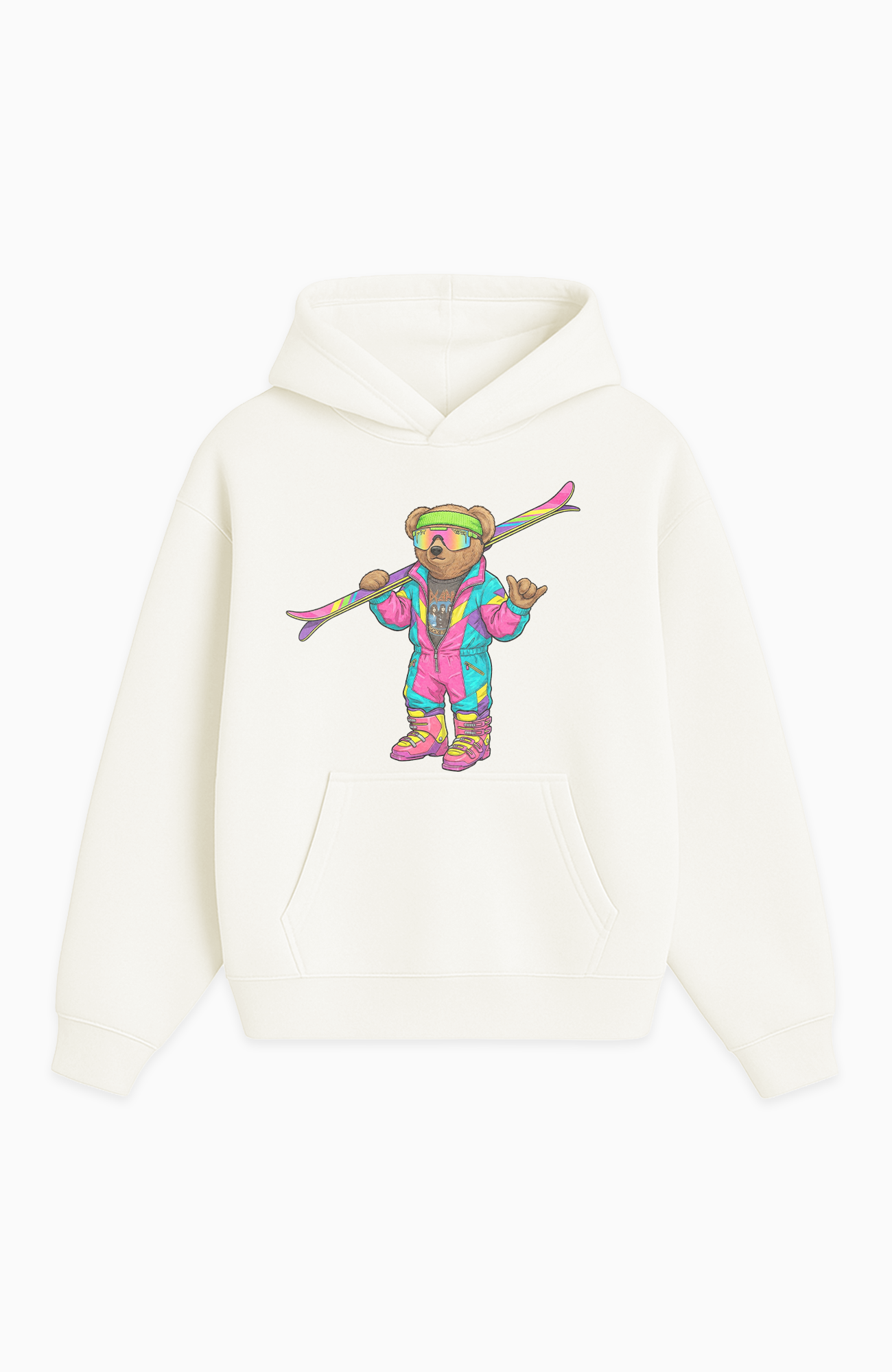 RETRO APRÈS SKI BEAR OVERSIZED HOODIE