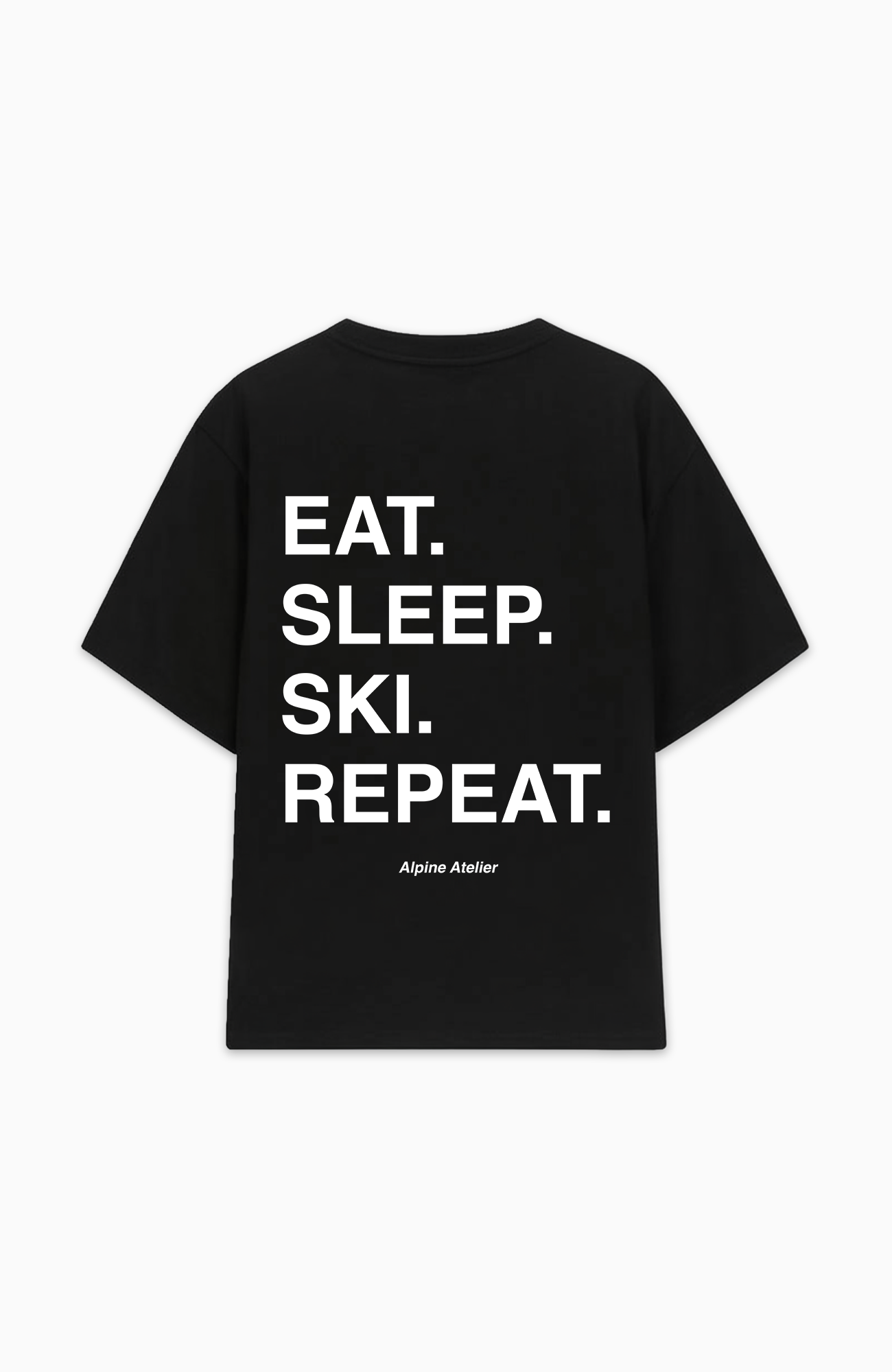 EAT. SLEEP. SKI. REPEAT. OVERSIZED SHIRT