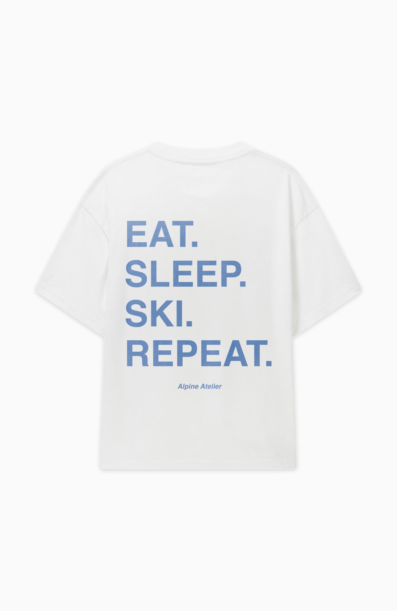 EAT. SLEEP. SKI. REPEAT. OVERSIZED SHIRT