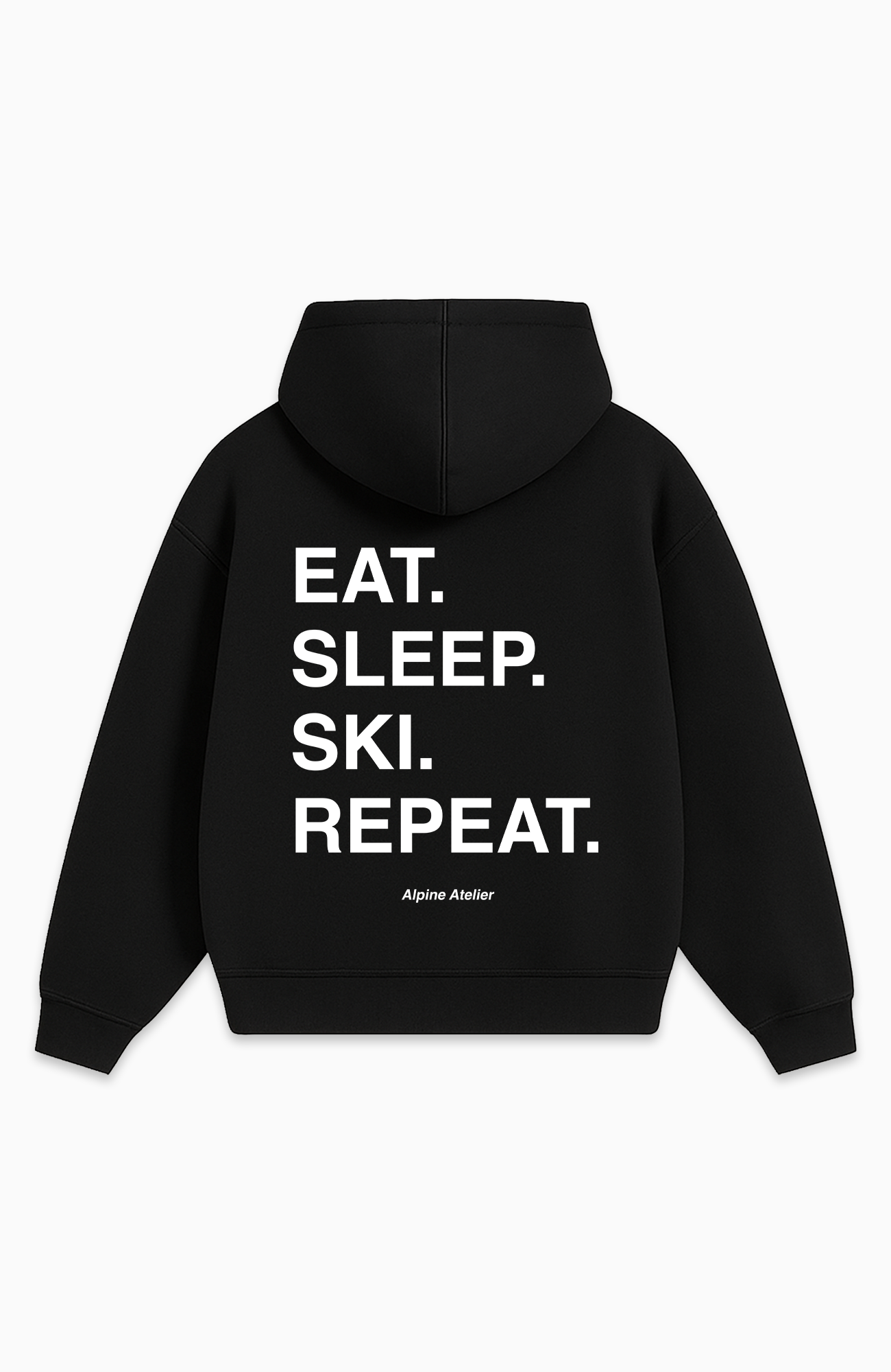 EAT. SLEEP. SKI. REPEAT. OVERSIZED HOODIE