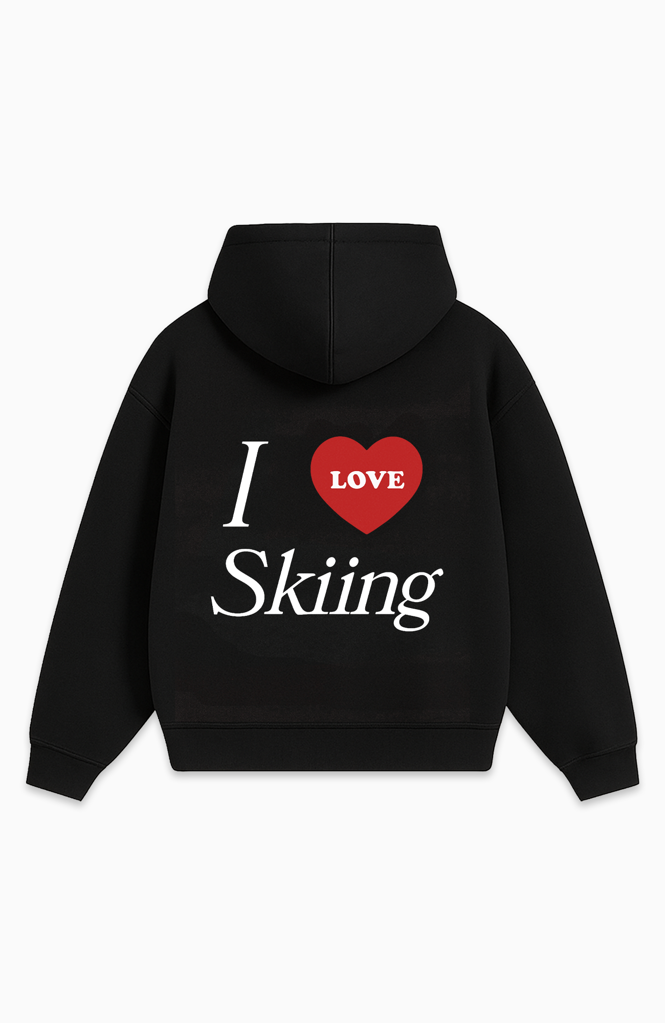 I LOVE SKIING OVERSIZED HOODIE