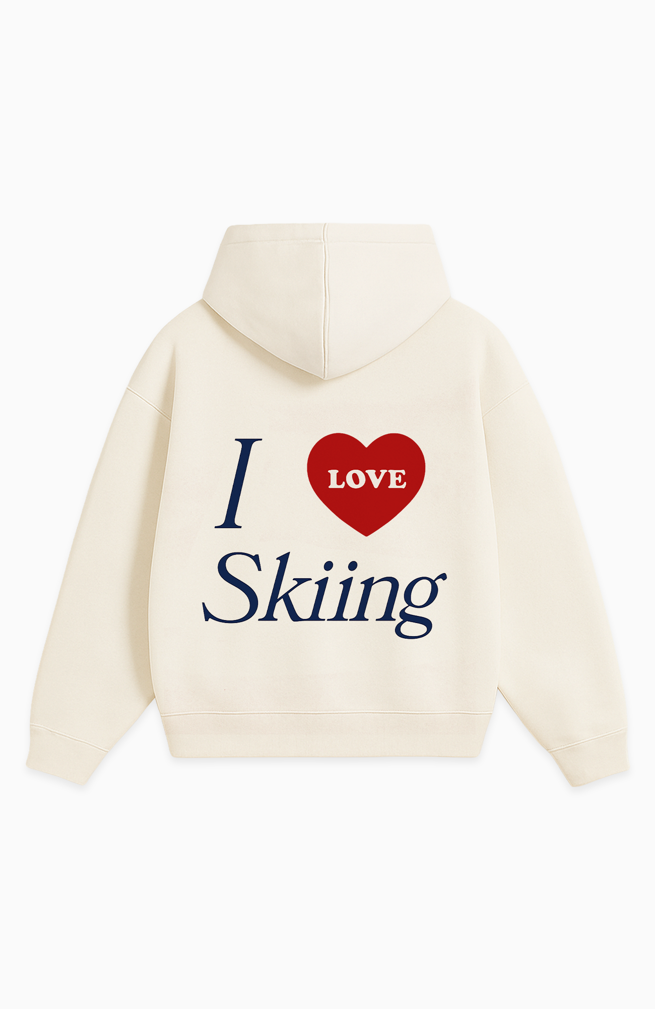 I LOVE SKIING OVERSIZED HOODIE