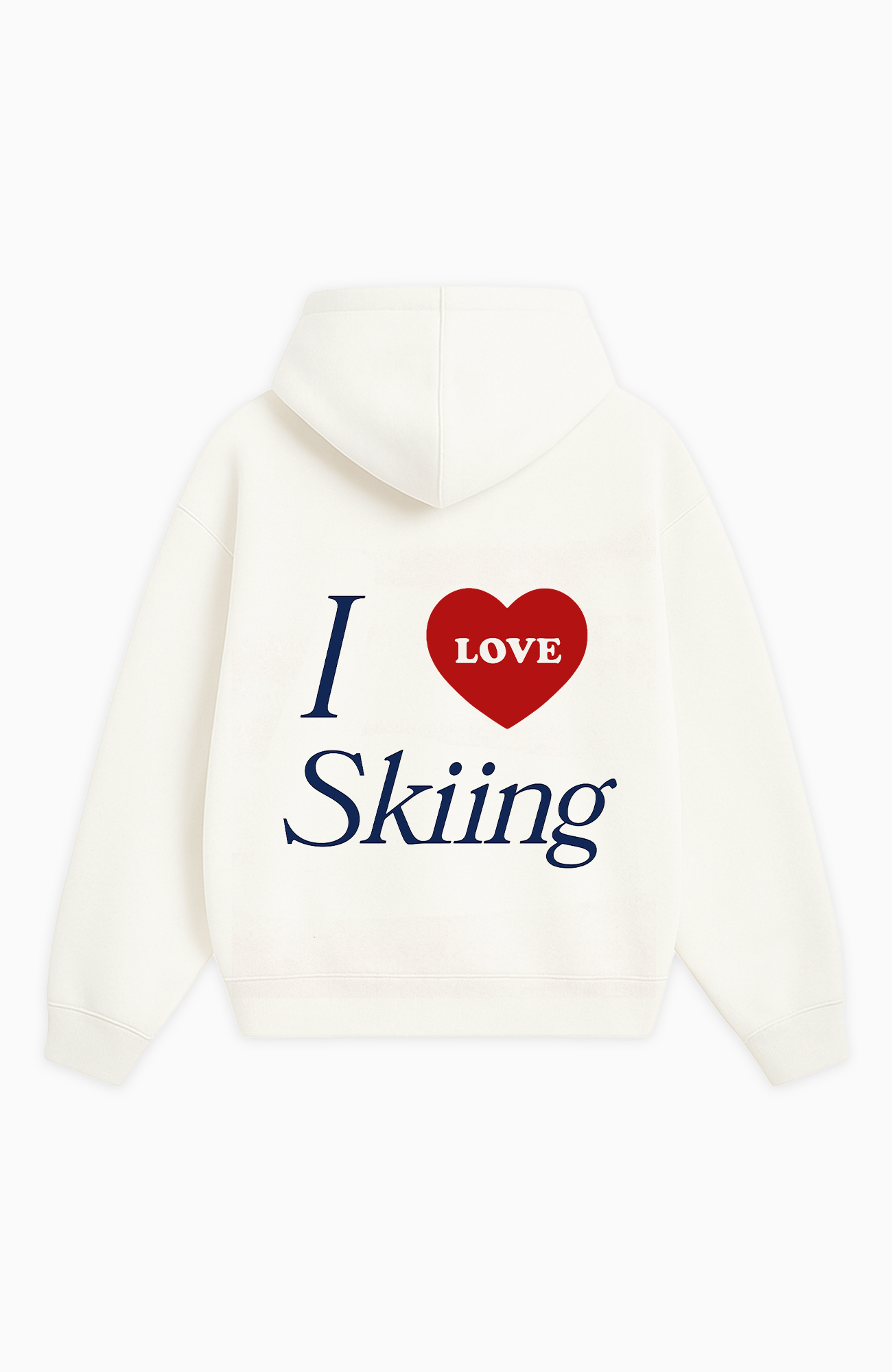 I LOVE SKIING OVERSIZED HOODIE