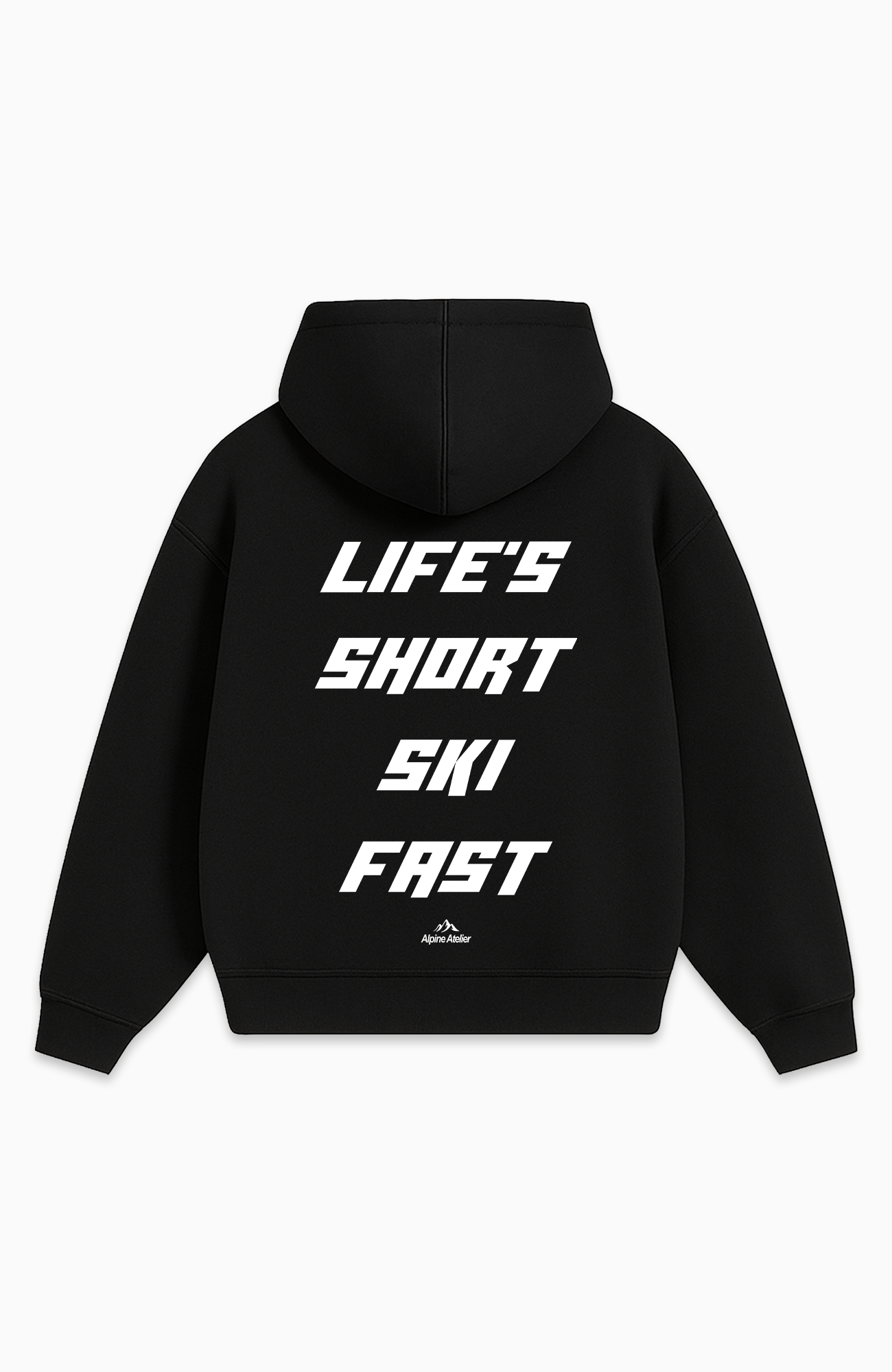 LIFE'S SHORT, SKI FAST OVERSIZED HOODIE