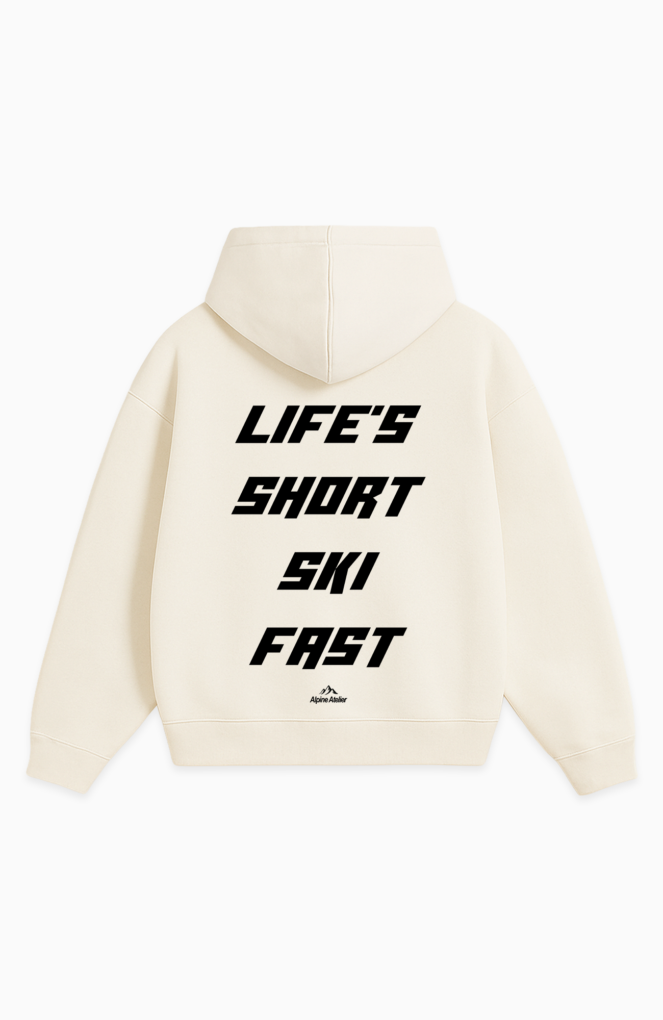LIFE'S SHORT, SKI FAST OVERSIZED HOODIE