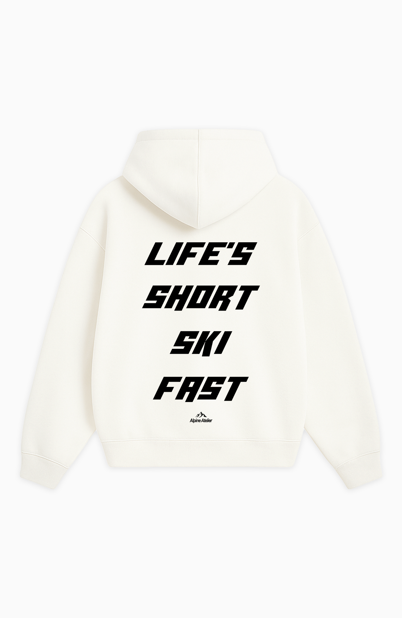 LIFE'S SHORT, SKI FAST OVERSIZED HOODIE