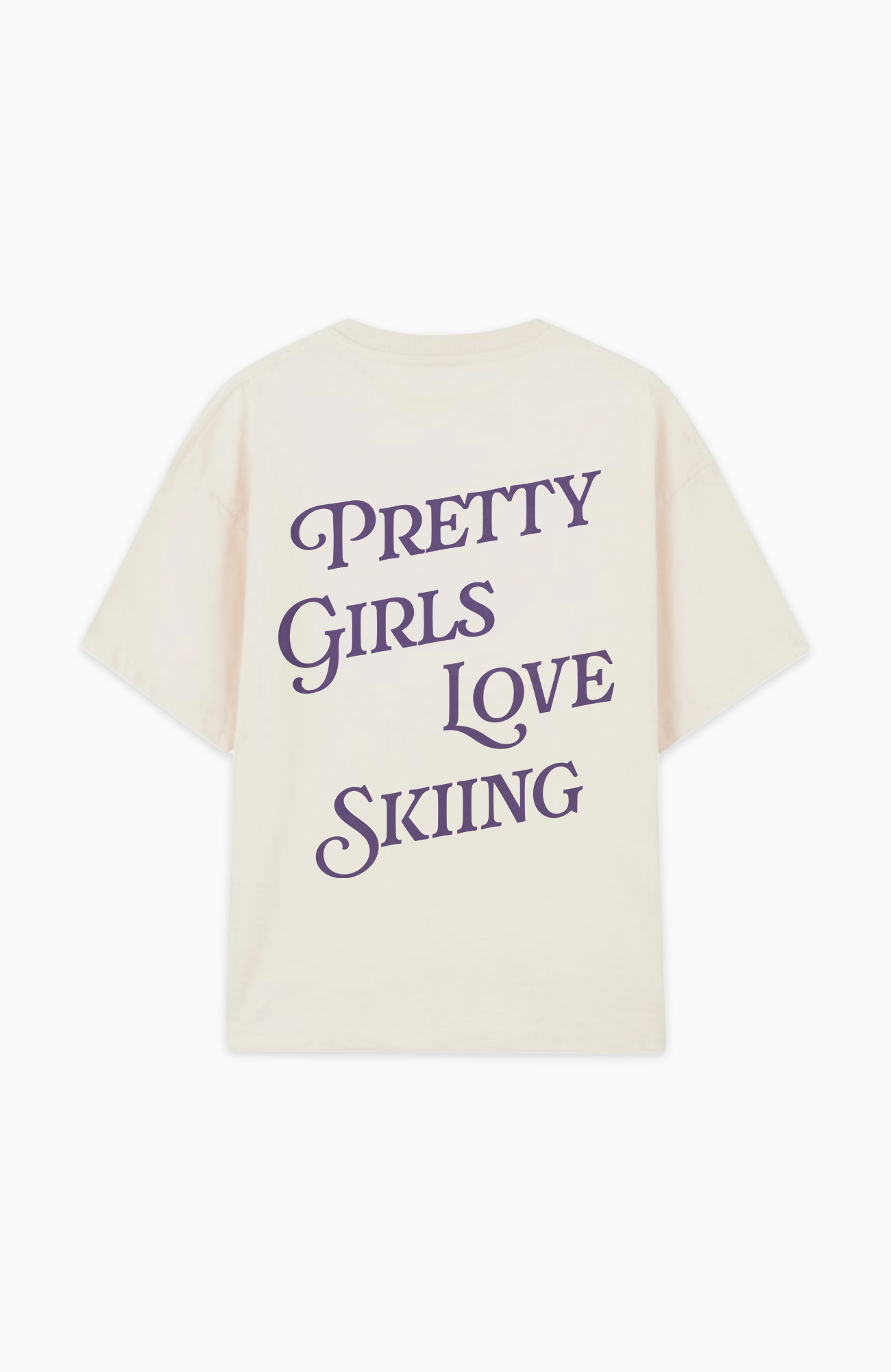 PRETTY GIRLS LOVE SKIING OVERSIZED SHIRT