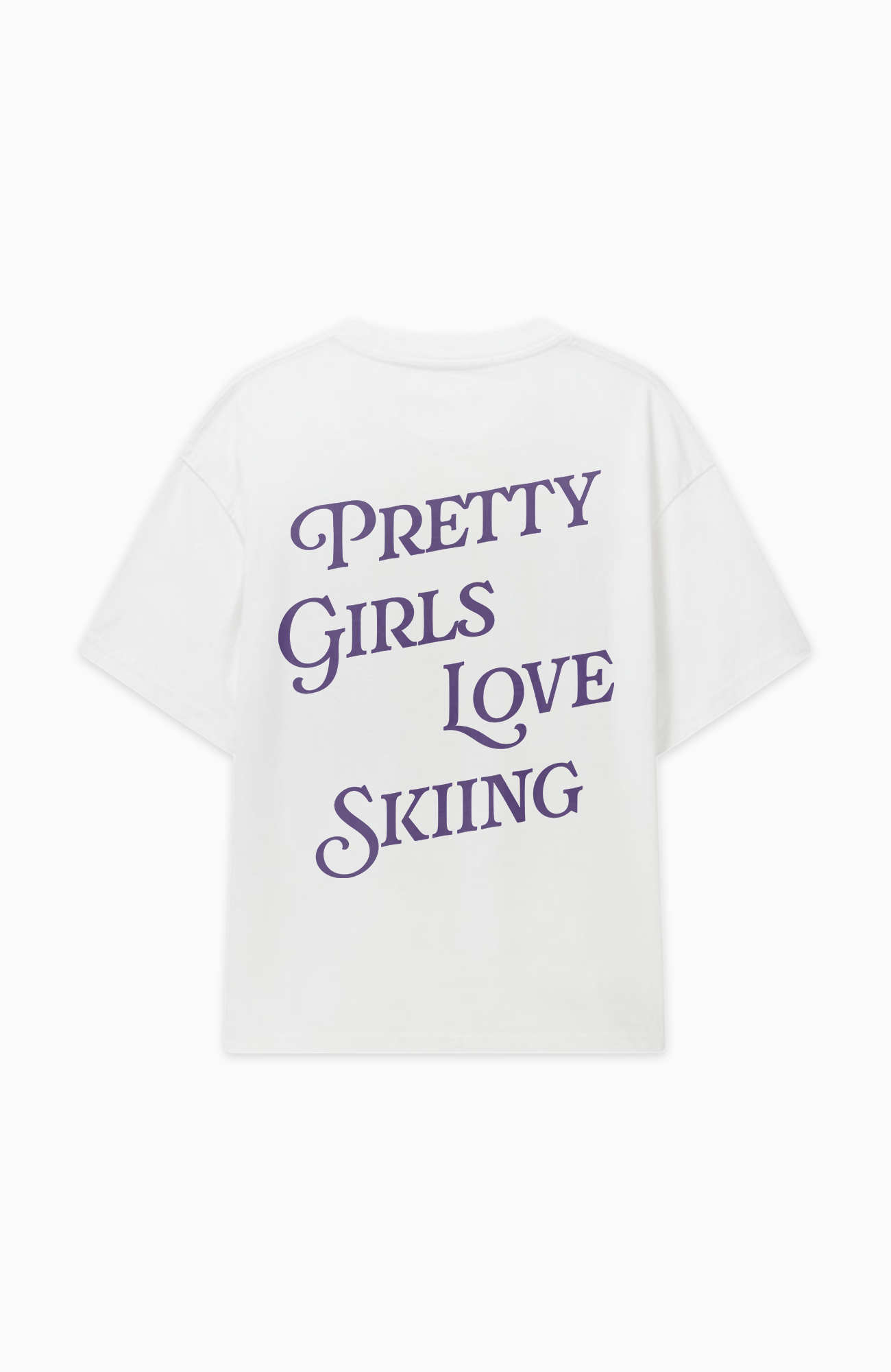 PRETTY GIRLS LOVE SKIING OVERSIZED SHIRT