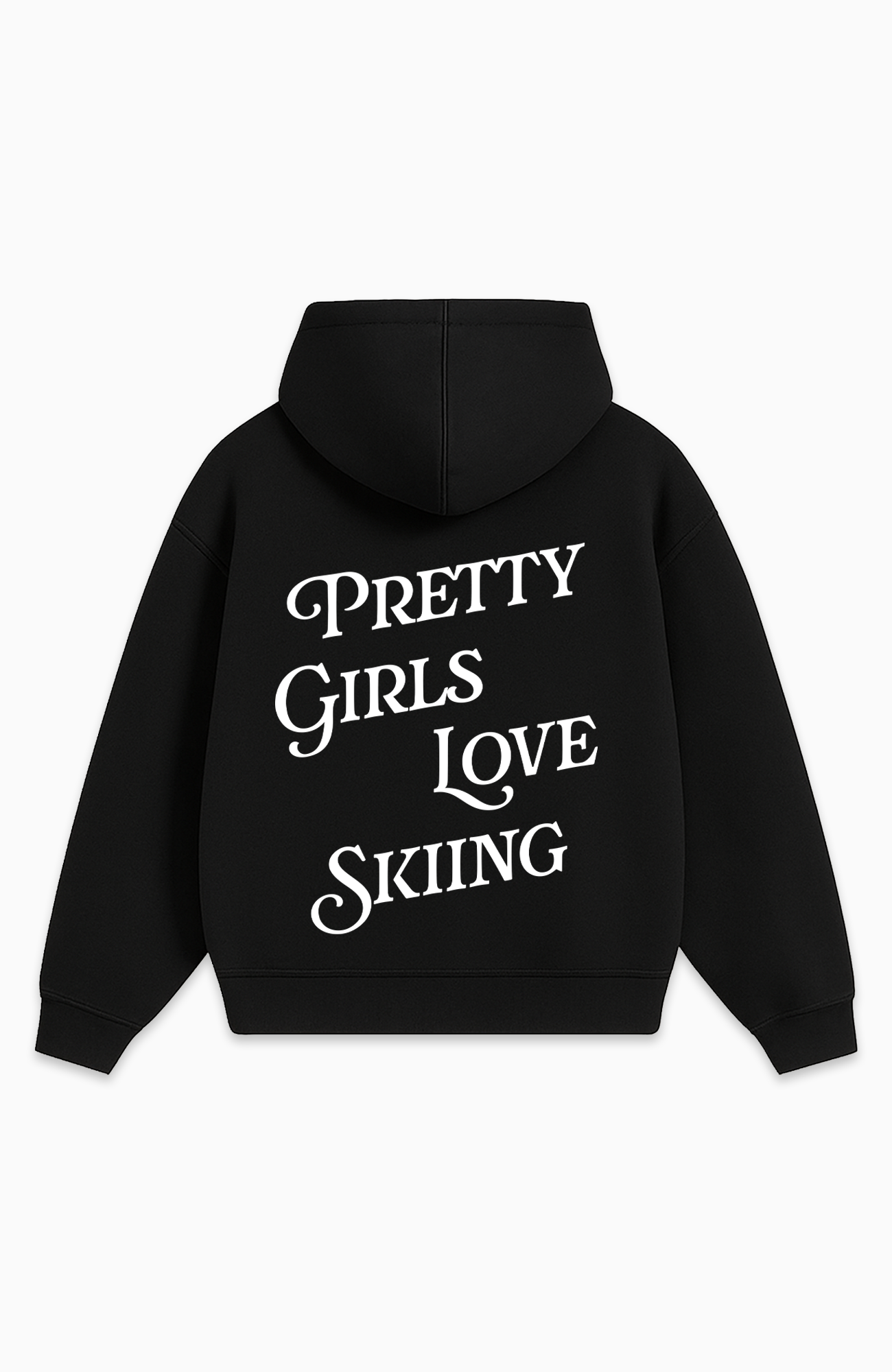 PRETTY GIRLS LOVE SKIING OVERSIZED SHIRT