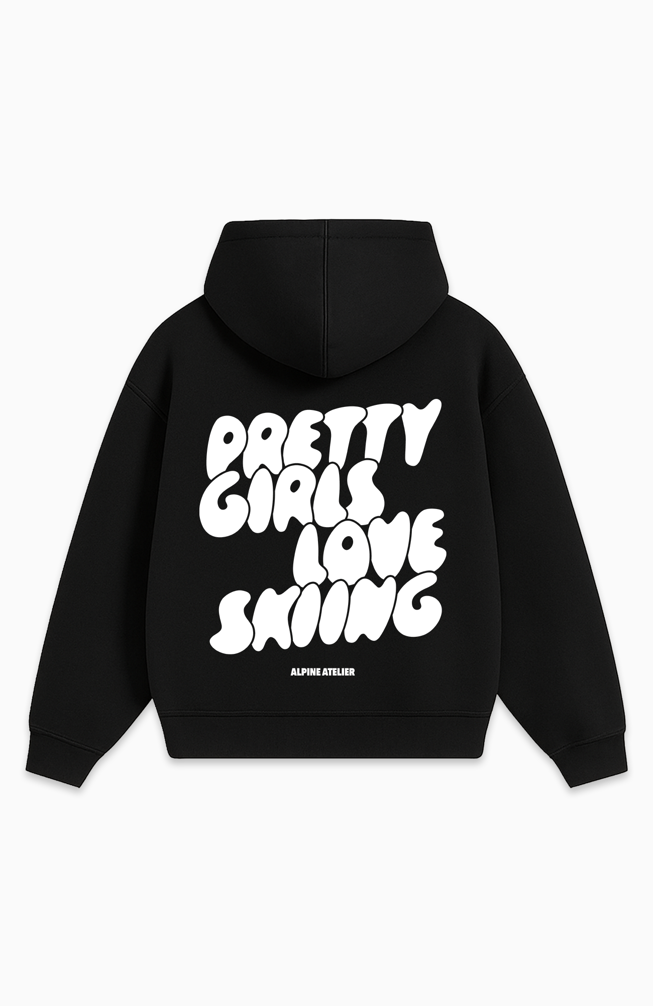 PRETTY GIRLS LOVE SKIING OVERSIZED HOODIE