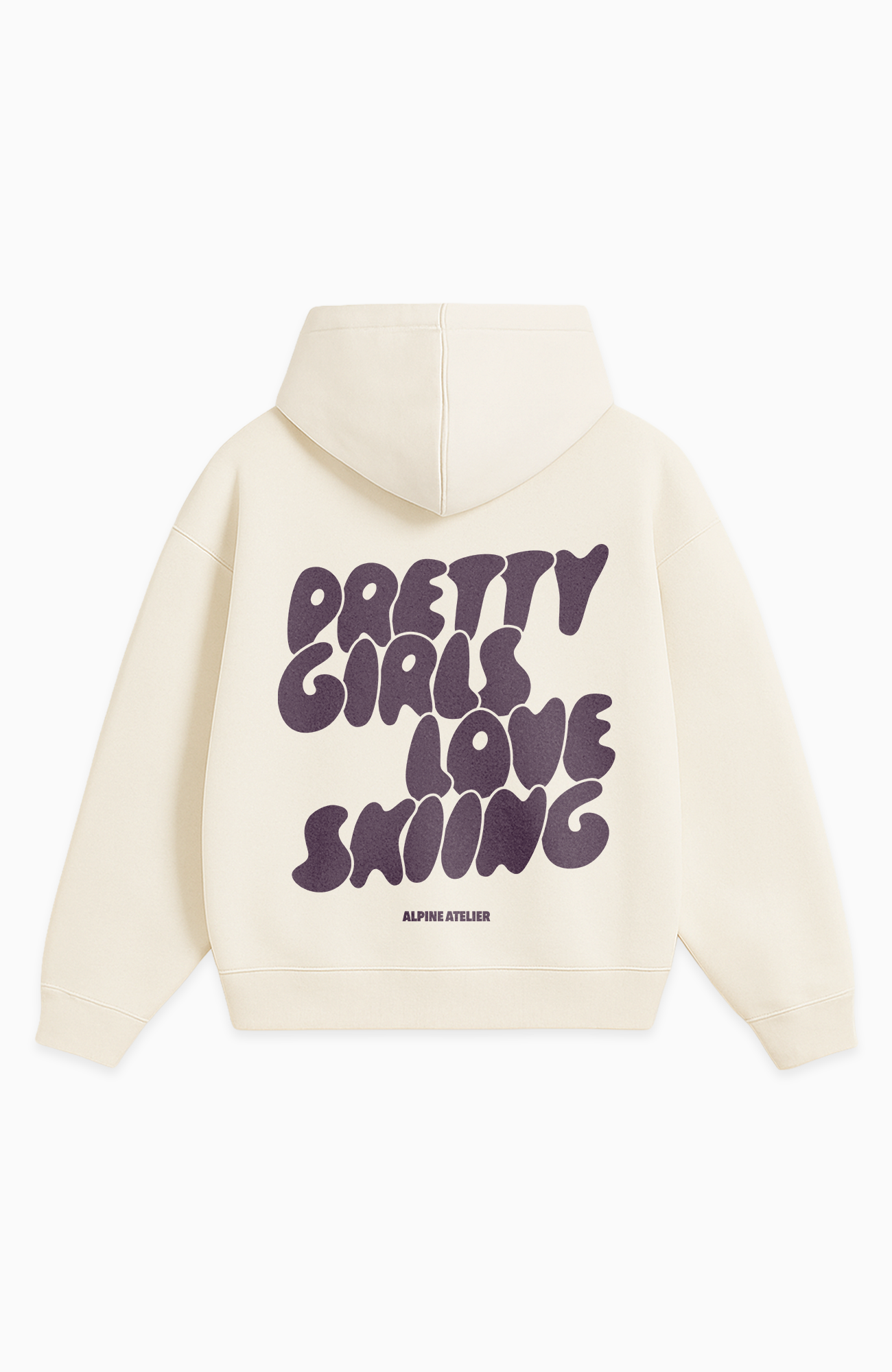 PRETTY GIRLS LOVE SKIING OVERSIZED HOODIE