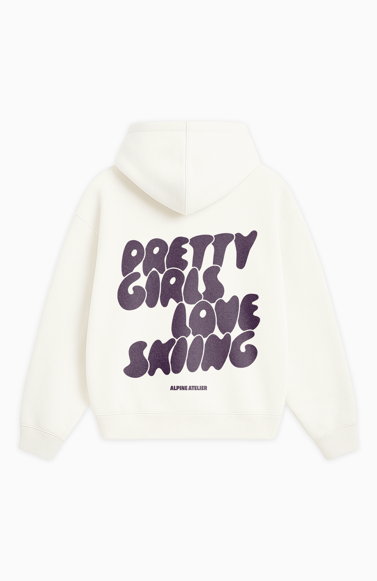 PRETTY GIRLS LOVE SKIING OVERSIZED HOODIE