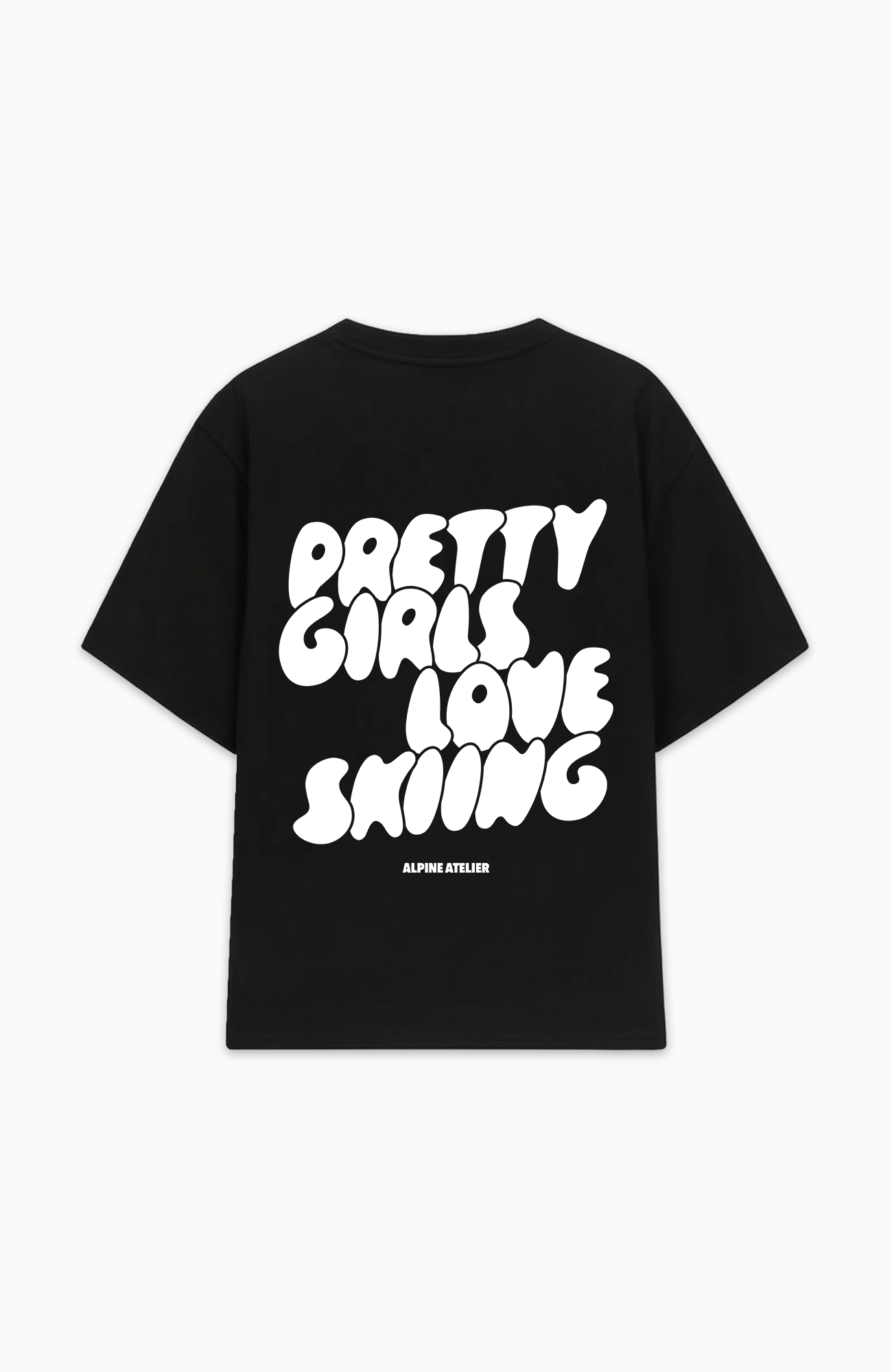 PRETTY GIRLS LOVE SKIING OVERSIZED SHIRT