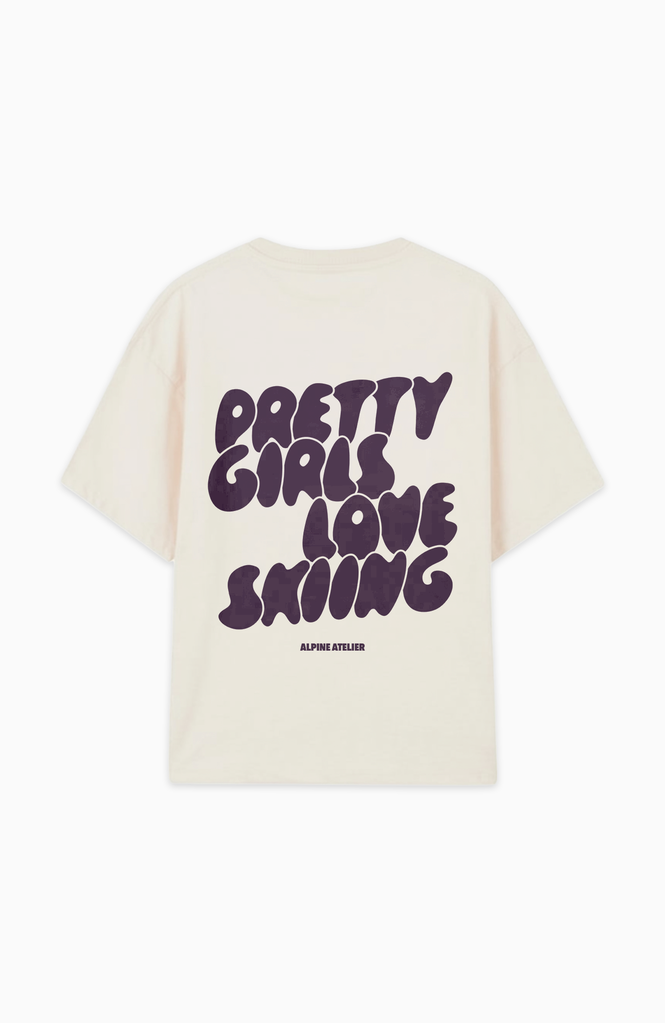 PRETTY GIRLS LOVE SKIING OVERSIZED SHIRT