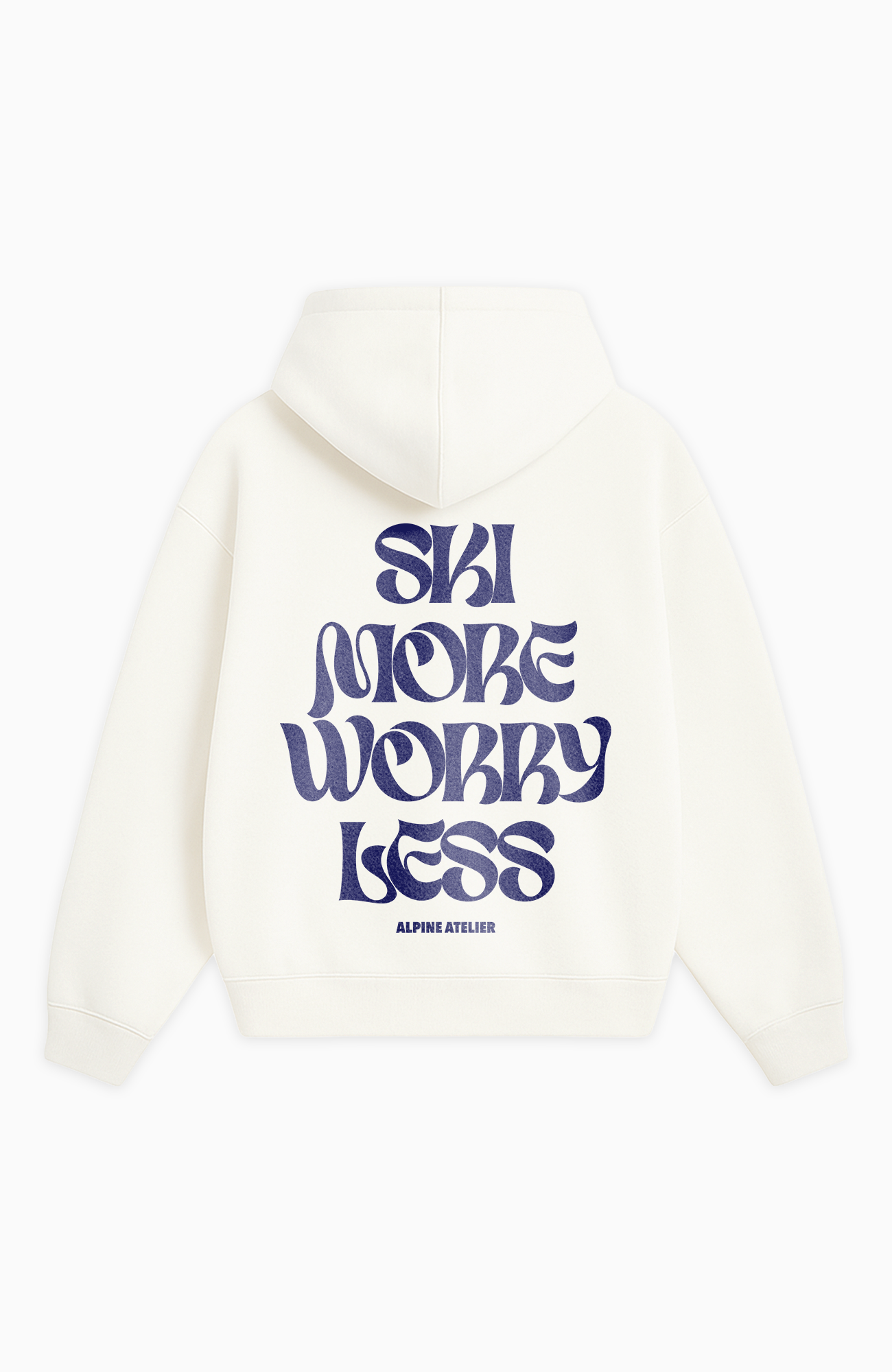 SKI MORE WORRY LESS OVERSIZED HOODIE