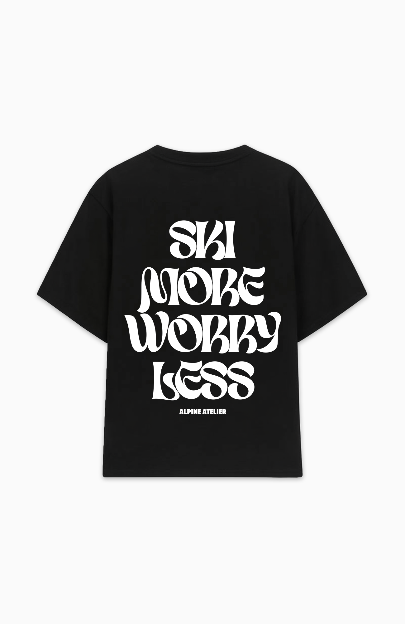 SKI MORE WORRY LESS OVERSIZED SHIRT