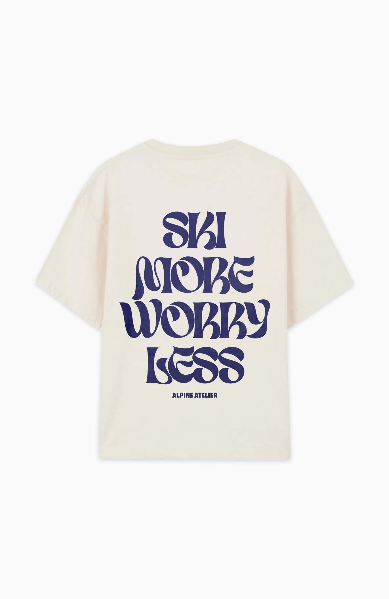 SKI MORE WORRY LESS OVERSIZED SHIRT