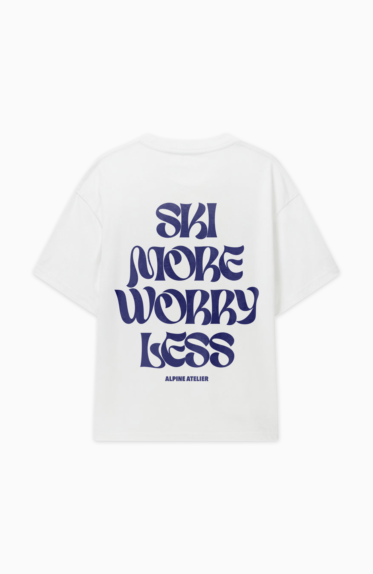 SKI MORE WORRY LESS OVERSIZED SHIRT